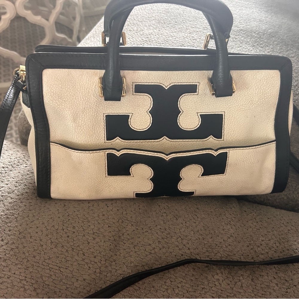 Tory Burch Black and White Shoulder Bag